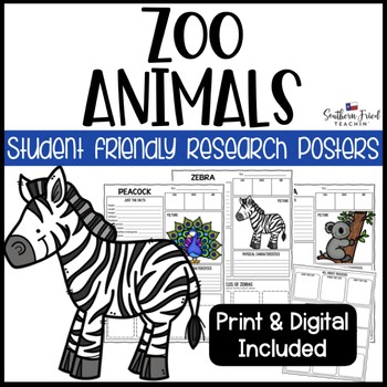 Zoo Animals Research Writing Organizers Informational Report Template Project