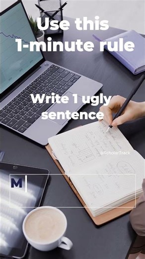 The 1-Minute Writing Rule (fixes perfection paralysis)|#shorts