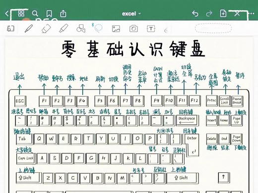 零基础认识键盘功能，与Excel快捷键大全，常用函数大全（建议收藏）