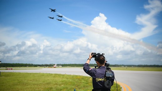 The hard-working professionals behind the #BlueAngels demonstration. The Blue Angels is composed of many work centers who all come together to support our mission of showcasing the precision and professionalism of of the United States Navy and Marine Corps. This week we highlight the Video work center! The Video work center comprises Navy and Marine Corps maintenance technicians in various aviation specialties. The personnel are responsible for filming each training flight and flight demonstrati