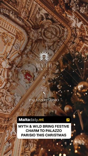 This Christmas, local candle brand Myth & Wild brings festive charm to Palazzo Parisio, styling the dining table with its signature statement pieces. Each candle is hand crafted in Malta using a non toxic vegan soy wax blend, designed not only to illuminate but to transform spaces and evoke atmosphere. Perfectly suited for the holiday season, these candles make thoughtful gifts, crafted with intention and care. From glittering centrepieces to warm, inviting accents, Myth & Wild pieces turn every
