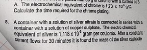 A container with a solution of silver nitrate is connected in s... | Filo