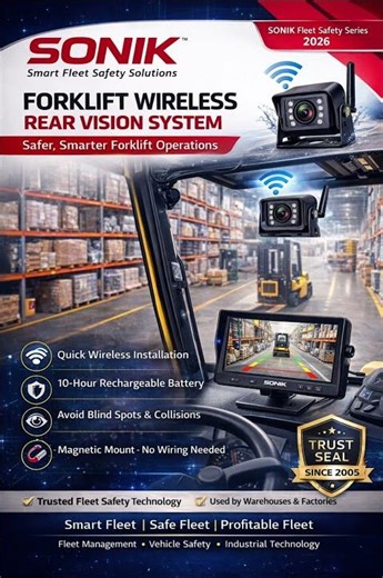 Forklift Rear Camera Demo 🔥 No Wires Needed!