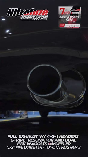 Full IHE upgrade (Intake / Headers /Exhaust) on this Toyota Vios Gen 3 single vvti..Parts installed:🔴Custom 4-2-1 headers🔴Full pipings exhaust using and G-pipe Resonator🔴K&N X5 filter with custom aluminum intake pipes🔴FGK wagolis japan🇯🇵 chambered muffler #NitrofuzeGarage #Foryoupage #fyp #Vios #exhaust #NitrofuzeGarage #onlythebestmufflers #Jdm | Nitrofuze Garage