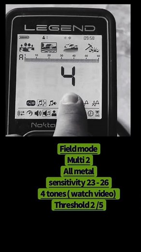 Nokta Makro Legend Beast Setup - Legend Settings - Field Mode
