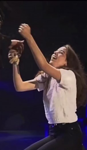 Michael Jackson Singing 'You Are Not Alone' with Fan On Stage
