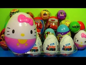 HELLO KITTY Surprise Egg!1 of 20 Kinder Surprise and Surprise eggs!
