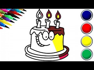 Birthday Cake Drawing 🎂 | Fun and Easy Art for Kids 🎨