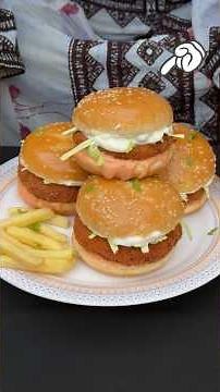 Chicken Patty Burger Recipe Better Than McDonald’s Burger |Crispy Chicken Burger Patty#burger recipe