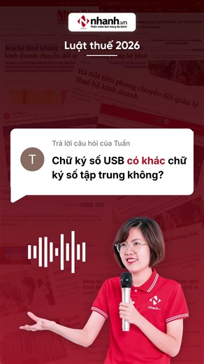 Chữ ký số USB khác gì chữ ký số Tập trung? #hokinhdoanh #hoadondientu