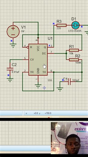 Chinedu Ifediora on Instagram: "How to Use Proteus for Beginners – 555 Timer LED Flasher Simulation Full video here https://youtu.be/2jDvE0Lp400 In this video, you will learn how to use Proteus for beginners by building and simulating a 555 timer LED blinking circuit step by step. We cover: • How to create a new project in Proteus • How to place components (NE555, resistors, capacitor, LED) • Proper wiring of a 555 timer in astable mode • How to fix common simulation errors • How to calculate bl