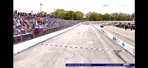 The field takes the green for the Winchester 400 at Winchester Speedway. Watch it live on RacingAmerica.tv. | Racing America
