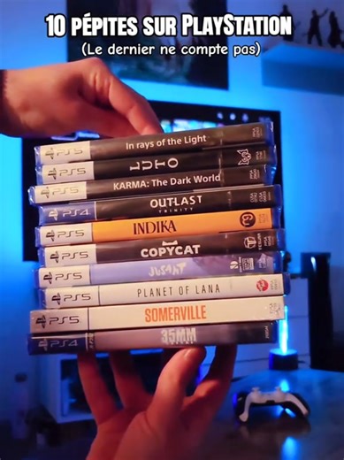 Top 10 de mes jeux indépendants neuf sous blister en version physique sur PlayStation. J'ai fait une sélection de 8 jeux PS5 et 2 jeux PS4, le dernier c'est cadeau 🤫 Je précise que j'ai fini tout ces jeux, que je possède aussi en dématérialisé. Lesquels vous avez fait ? #playstation #ps5 #gaming #collection #fyp