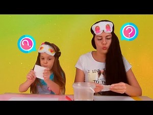 Blindfolded drawing challenge with mommy and daughter