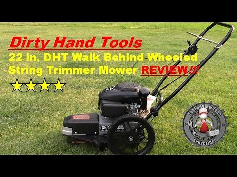 Dirty Hand Tools 22 in.Walk Behind Wheeled String Trimmer Mower review 101085
