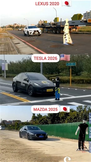 2026 Tesla vs Mazda vs Lexus: Which One ACTUALLY Stopped? 😱🛑
