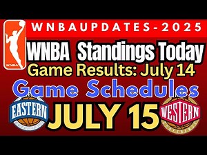 WNBA STANDINGS TODAY| July 14, 2025 | NBA SCHEDULES #wnbaupdates #wnba2025 #schedule #wnba #standing