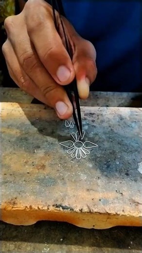 The initial process of creating a beautiful pendant. #silversmith #silverjewerly #silversmithing