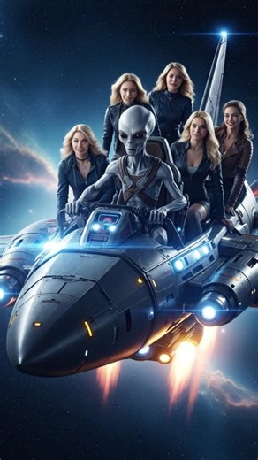 Alien rides with babes