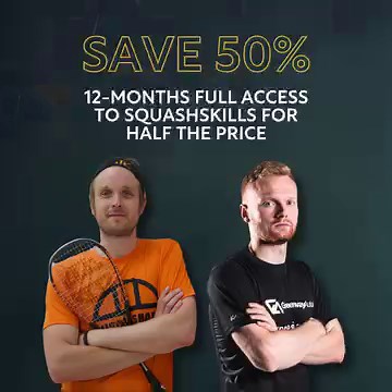 Get 12 months of squash coaching for half the price. Learn on your terms, at your own pace, with the support of our new AI Squash Coach, and a wide selection of coaching videos and training sessions created by the best in the game. 🔗 https://tinyurl.com/March24-Save50 | SquashSkills