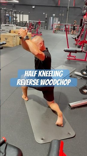 Half Kneeling Reverse Woodchop cable machine exercise #core #coreworkout #gym #exercise