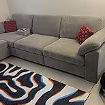 EASE MOOSE Oversized Modular Sectional Sofa, Extra Large L Shape Sectional Cloud Couch,Comfty Deep Modular Sofa with Ottoman for Living Room