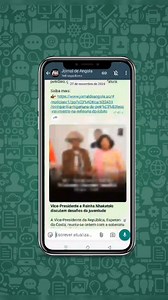 16 reactions | Agora ficou ainda mais fácil acompanhar as notícias!  O Jornal de Angola já está no WhatsApp! Entre no nosso canal e fique por dentro das últimas novidades, matérias especiais e muito mais. É rápido, prático e directo para você. https://whatsapp.com/channel/0029VapLc4v3GJP0CpUc4T2d Clique no link e siga-nos!" | Jornal de Angola | Facebook