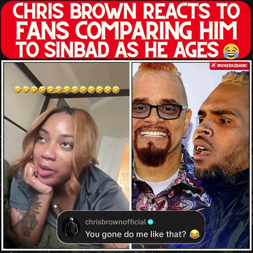 Chris Brown hits back at fans comparing him to comedy legend Sinbad 😩😭 Do y’all see the resemblance ⁉️⬇️ #chrisbrown #fanlove #sinbad 🎥 @Journal Of G