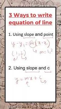 Learn to write the equation of Line | ICSE class 10th maths