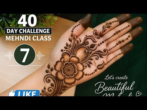 Mehndi class-7Bridal flowers for beginners| Flowers mehndi design| Types of henna flowers tutorial 