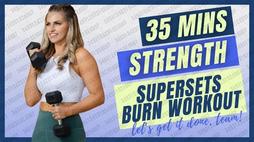 2025.09.08 【BodyFit By Amy】06 ：力量超集烧伤｜ 35分钟哑铃全身锻炼 🔥