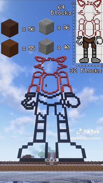 Cómo construir a Foxy el Pirata en Minecraft