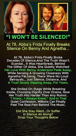 ABBA’s Frida FINALLY Opens up About Benny and Agnetha