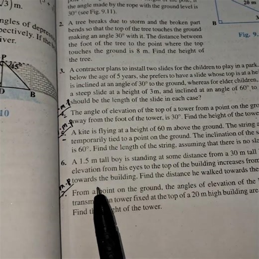 most important question of chapter 9 some application of trigonometry for class 10th ☺️