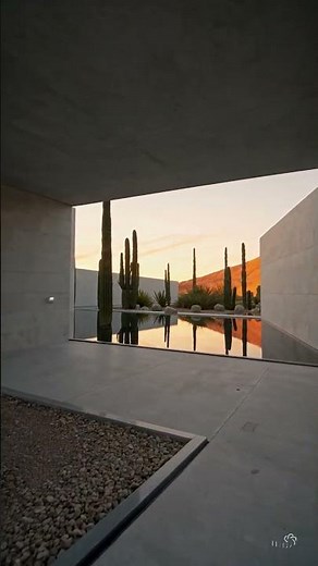 Minimalist Desert Villa | Reflecting Pool & Sunset Courtyard