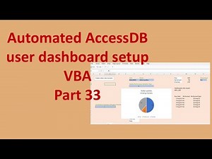 Automated AccessDB user dashboard setup VBA Part 33 [English]