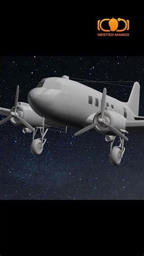 Douglas AC-47 Spooky3D Printable Model_#ytshorts #ytreels #3dprinting