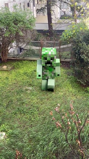 Creeper a Kertemben! 😲👽#minecraft #creeper #redmonkey