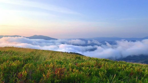 Serene Natural Landscape at Sunrise: A Visual Escape