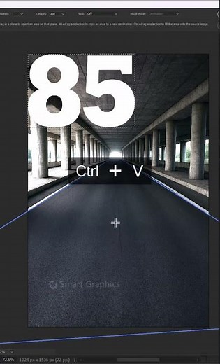 Adobe photoshop 2025 tips Create realistic text on the road surface