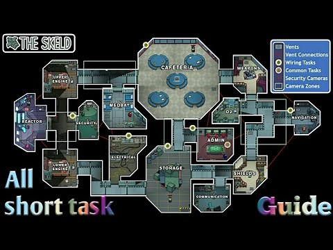 All short task | Skeld map | among us | guide