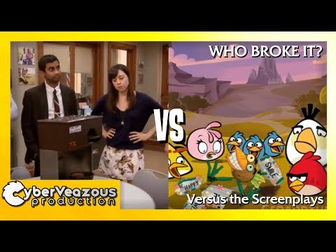 Who broke it? | Ron Swanson Vs Angry Birds | Versus the Screenplays
