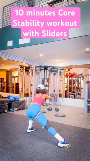 10 minutes Core and stretch Stability workout with Sliders. ￼