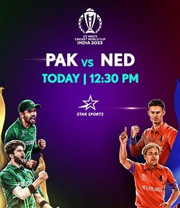 14K views · 1.2K reactions | Match #2 of #CWC23, and it is Pakistan's opener against the Dutch!  Will Babar & Co. start their campaign with a win? Tune-in to #PAKvNED in the #WorldCupOnStar Today, 12:30 PM onwards | Star Sports Network #Cricket | Star Sports | Facebook
