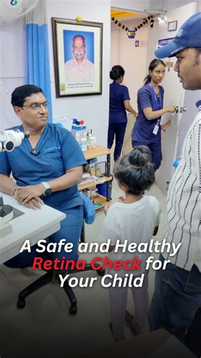 Dr.parthasarathy memorial eye hospital on Instagram: "Dr. Karthick Parthasarathy recently performed a follow-up eye check-up for a young girl who had a past risk of Retinopathy of Prematurity (ROP). For children born prematurely, ROP screenings are extremely important, as reduced oxygen levels at birth can affect retinal development. These early changes may not show any impact on vision during the first three to four years—the natural “growing phase”—so periodic reviews help ensure long-term eye