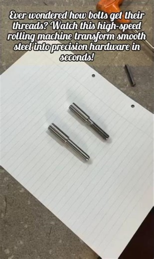 How Industrial Machines Create Perfect Bolt Threads Fast