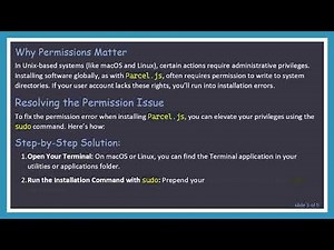 Troubleshooting Parcel.js Installation Errors
