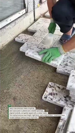 Perfect Stone Paver Installation by Hand #Construction #Pavers #Hardscape