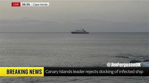 🚨 HANTAVIRUS SHIP REJECTED — NO SAFE PORTA cruise ship with reported Hantavirus cases has been denied entry to the Canary Islands.Spain’s regional leader has refused docking — despite earlier expectations of safe passage.What we know:• Infected passengers on board• Ship currently stranded near Cape Verde• Emergency cases may disembark locally• No clear plan for remaining passengers• Urgent talks requested with PM SánchezThis is the kind of scenario governments fear:A floating quarantine zone… w