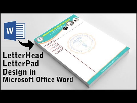 Microsoft Office Word Letterhead Design Tutorial || Letterpad Design in word || Ms word Tutorial ||